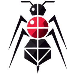 Logo géométrique représentant une fourmi stylisée pour l’entreprise NATB